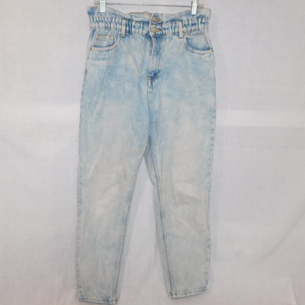 Bluenotes Mom Jeans Light Blue High Rise PaperBag Waist Womens XL